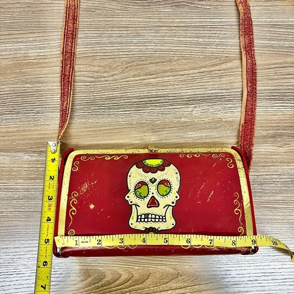 Dia De los Muertos Hand Painted Shoulder Bag - Picture 3 of 10